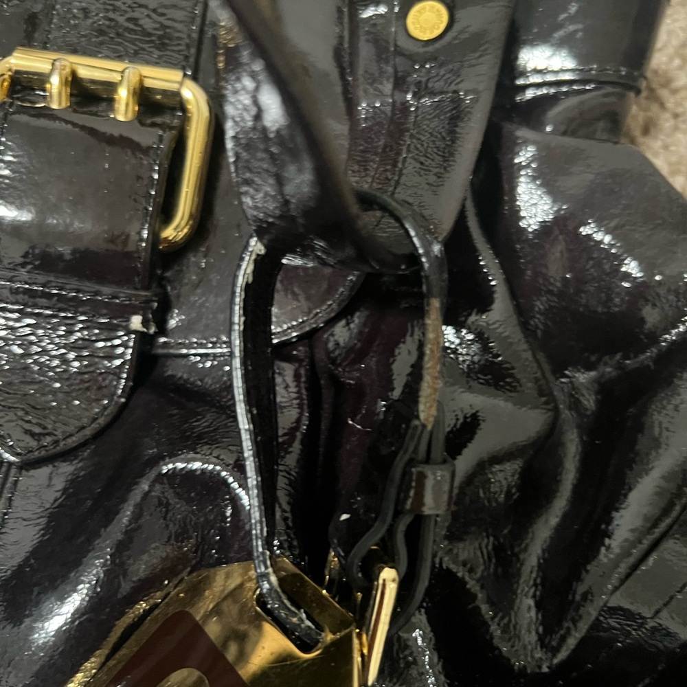 Dooney & Burke Black Patent Leather Handbag HP - Picture 10 of 14